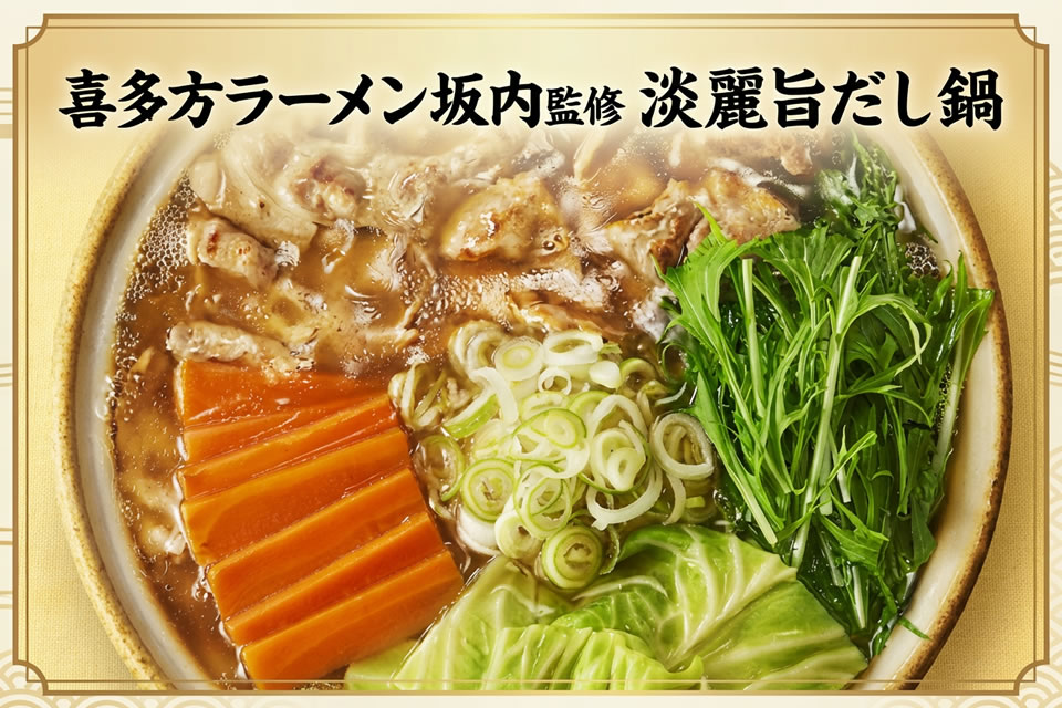 さらにコク深くするコツは○○！喜多方ラーメン坂内監修 淡麗旨だし鍋